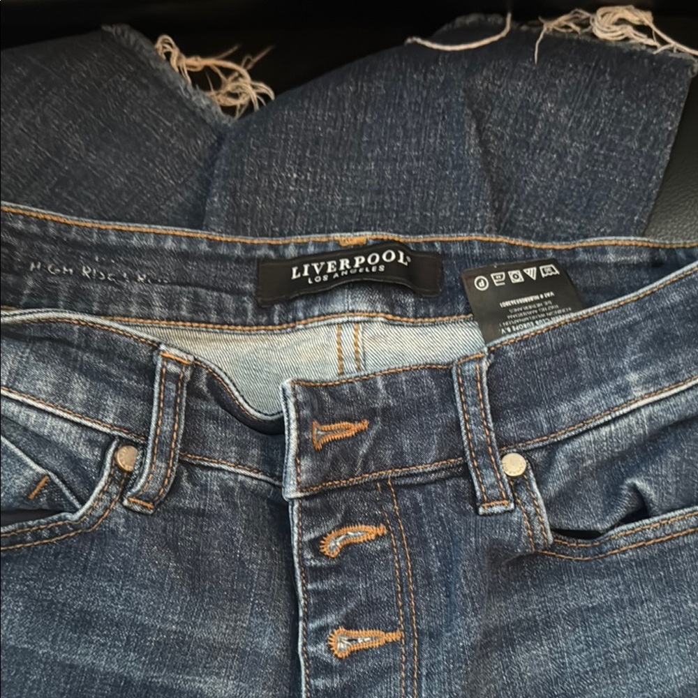 Liverpool High Rise Button-Fly Jeans